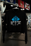 Cropped Womens Hoodie w/ printed Hammerhead Logo