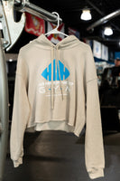 Cropped Womens Hoodie w/ printed Hammerhead Logo