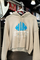 Cropped Womens Hoodie w/ printed Hammerhead Logo