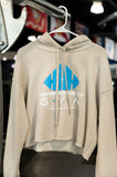 Cropped Womens Hoodie w/ printed Hammerhead Logo