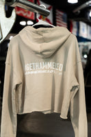 Cropped Womens Hoodie w/ printed Hammerhead Logo