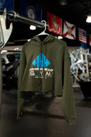 Cropped Womens Hoodie w/ printed Hammerhead Logo