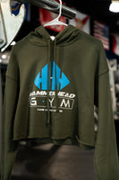 Cropped Womens Hoodie w/ printed Hammerhead Logo