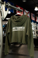 Cropped Womens Hoodie w/ printed Hammerhead Logo