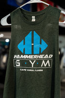 Womens Cropped Racerback Tank w/ Hammerhead Logo