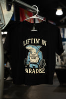 Womens Cropped Shark Lifting in Paradise T-Shirt